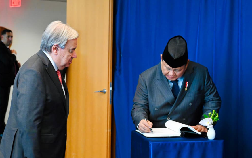 Lakukan Pertemuan Bilateral bersama Sekjen PBB di New York, Ini yang Dibahas Presiden Prabowo dengan Antonio Guterres!